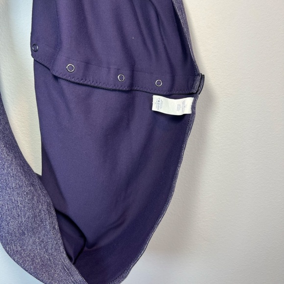 Lululemon Vinyasa Reversible Scarf Purple Striped Snaps Sweat Wicking Breathable - Picture 5 of 12